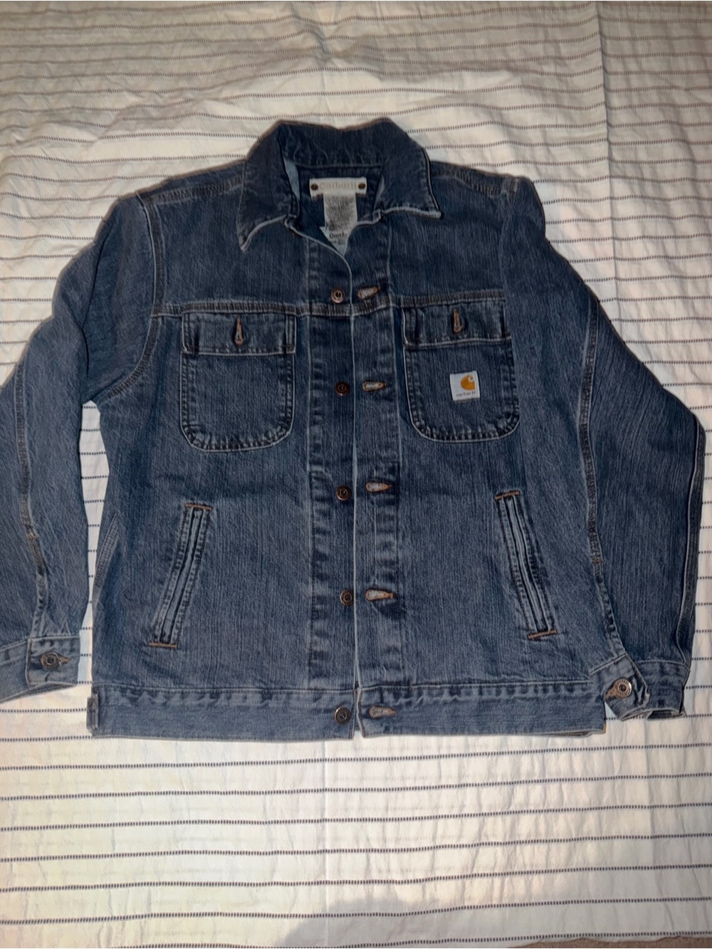 Vintage Carhartt J186 LVN denim trucker jacket
